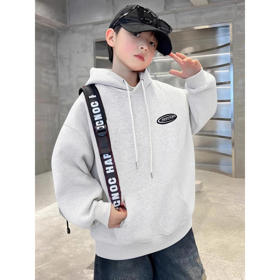 Big Kids' American-Style Fleece Hooded Sweatshirt 2025