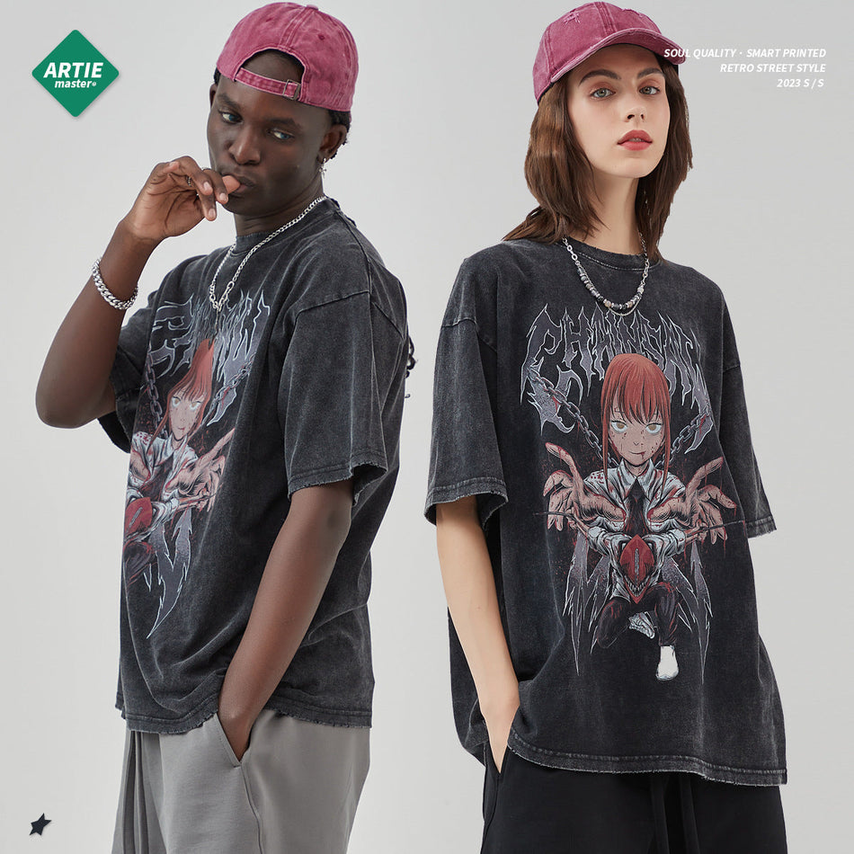 ARTIE Chainsaw Cartoon T-Shirt – Fun Graphic Casual Tee