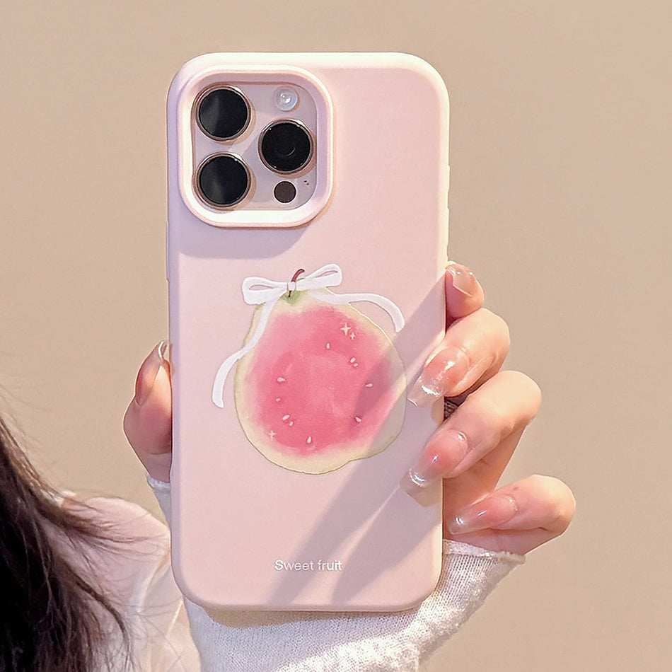 Pink Guava Fruit iPhone Case – Soft, Sweet & Fun Look