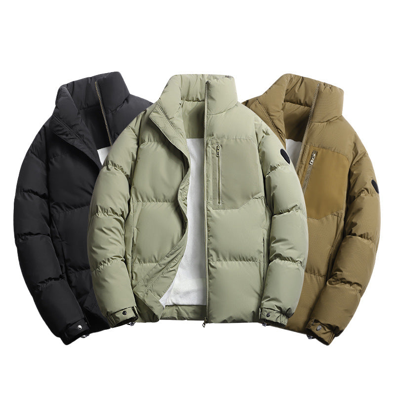 INSTOCK-Men’s Loose Down Cotton Jacket – Autumn Winter Versatile