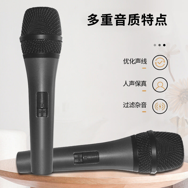 All-Metal Wired Dynamic Mic – Durable Handheld Karaoke & Live Mic