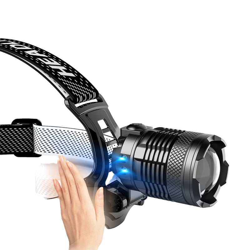 Laser Induction Rechargeable Headlamp with Type-C Fast Charging