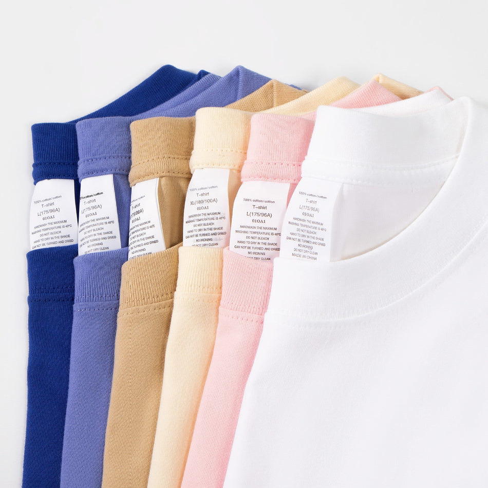 Men's Heavy Cotton T-Shirt – 230g Solid Color Basic