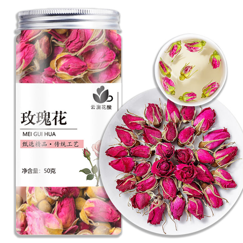Wholesale Canned Pingyin Rose Herbal Tea 50g Bottle