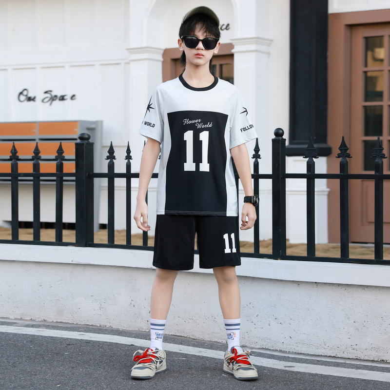 Boys Summer 2026 Western-Style Two-Piece Sports Suit – Summer Kids Fashion Nepal | Tudoholic