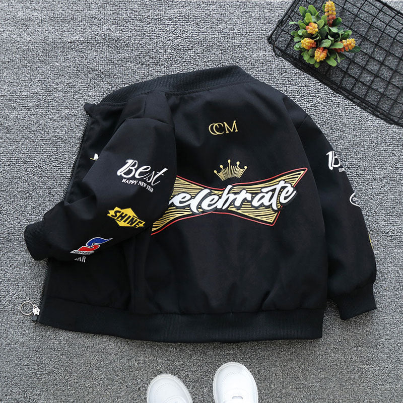 STOCK-Boys’ 2025 Spring Autumn Korean Baseball Jacket