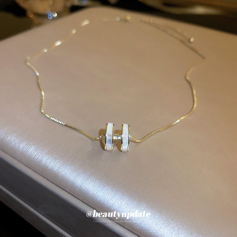 Gold-Plated Shell Letter Necklace – Personalized & Precious