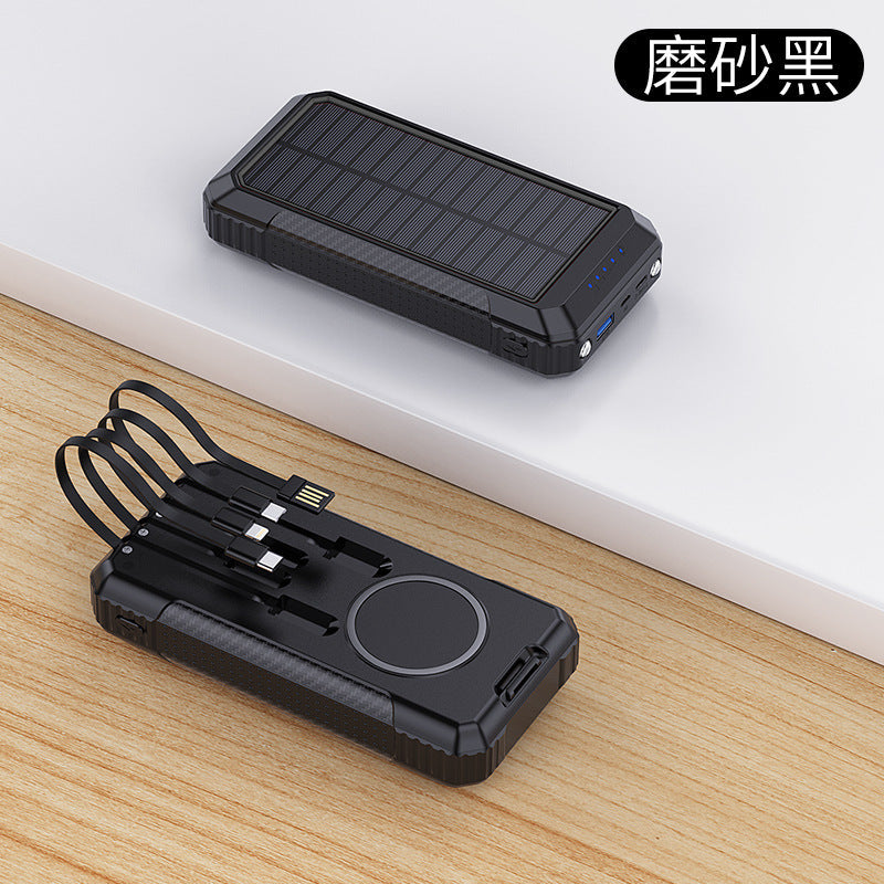 33800mAh Solar Power Bank Military Grade Built-In Cable