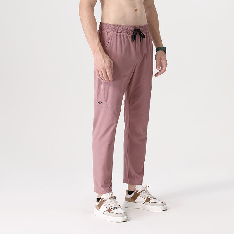 Lulu Men’s Ice Silk Sports Pants – Quick-Dry & Breathable