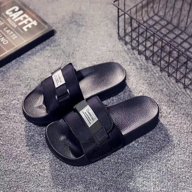 Men’s Summer Korean-Style Slippers – Soft-Bottom Couple Sandals
