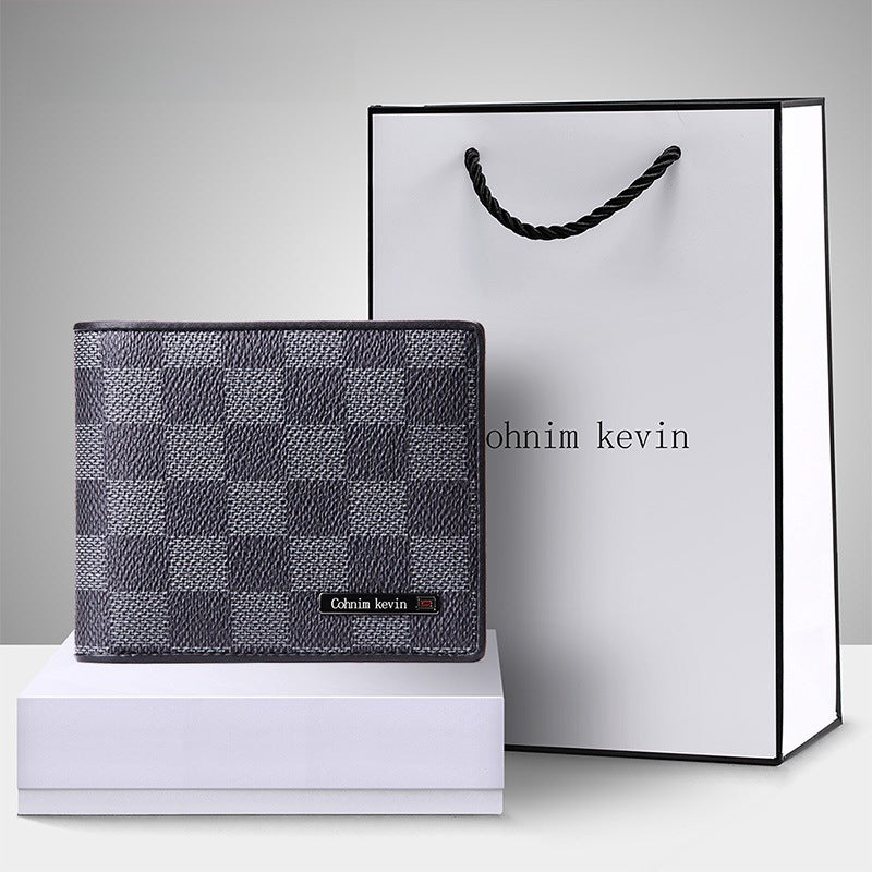 Korean Men’s Leather Wallet – Trendy Genuine Brand Style