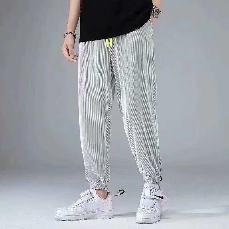 Men’s Ice Silk Casual Sports Pants - Summer Loose Fit
