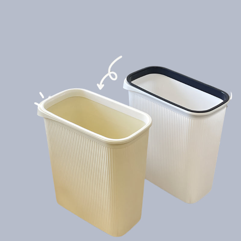 Compact Rectangular Trash Bin for Bathroom Corners