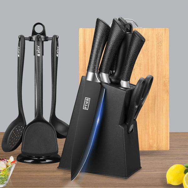 STOCK-Household Kitchen Knife Set – Bone Cleaver & Cutting Board