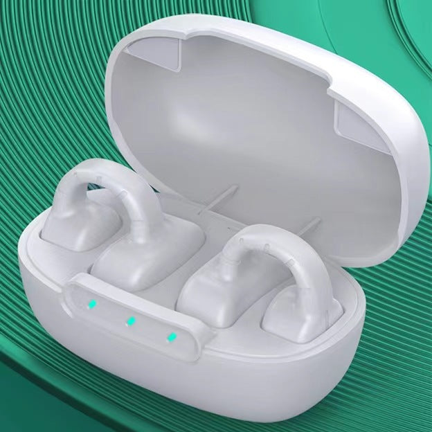 Dual Ear Clip Bluetooth Headset Stereo Noise Reduction