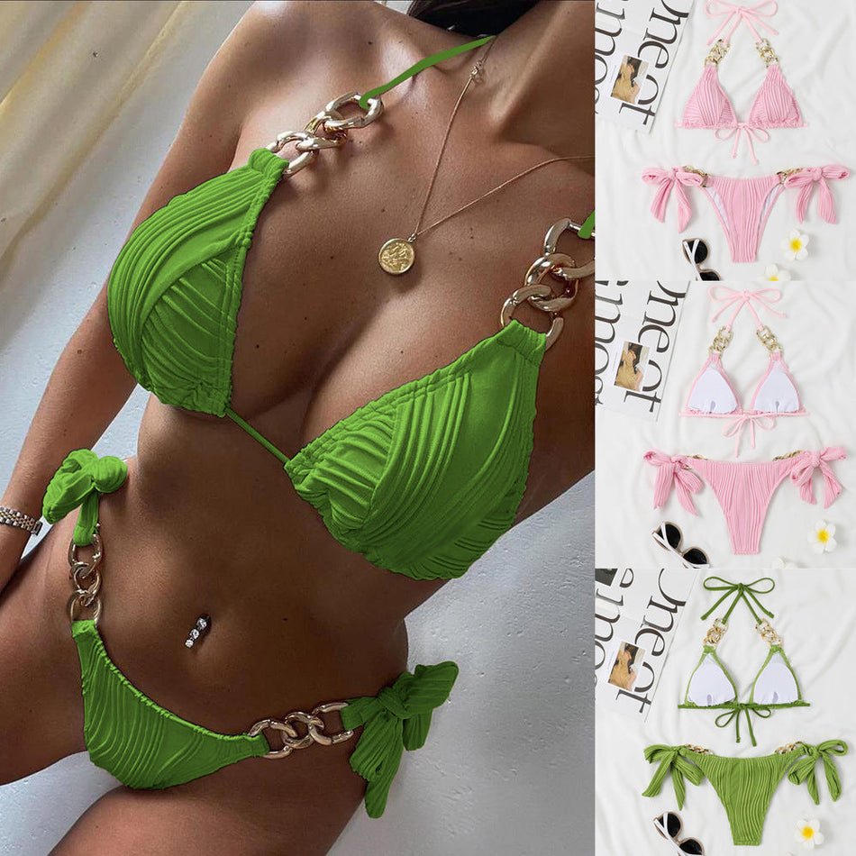 Women’s Solid Color Bikini Set