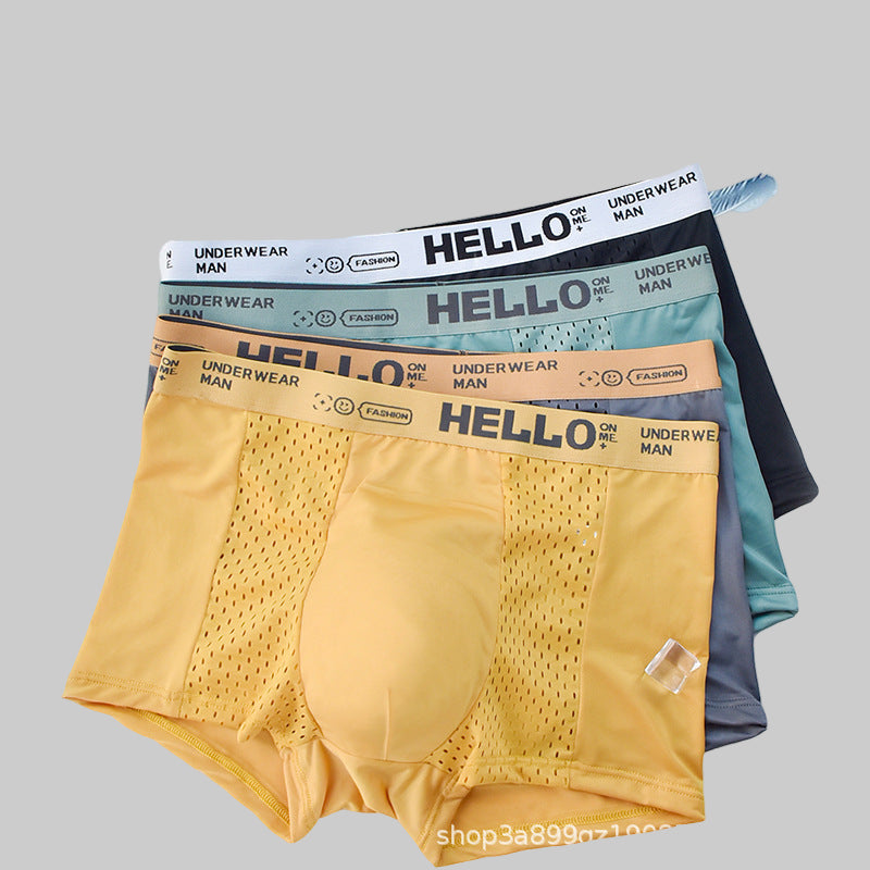 Pack of 4 Mens Ice Silk Sports Boxers