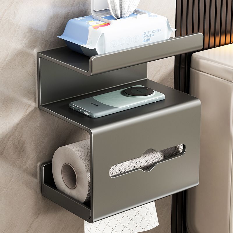 Punch-Free Wall-Mounted Toilet Paper Storage Rack Box