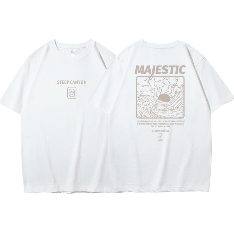 Men’s Summer Cotton T-Shirt – Trendy Loose Casual Tee