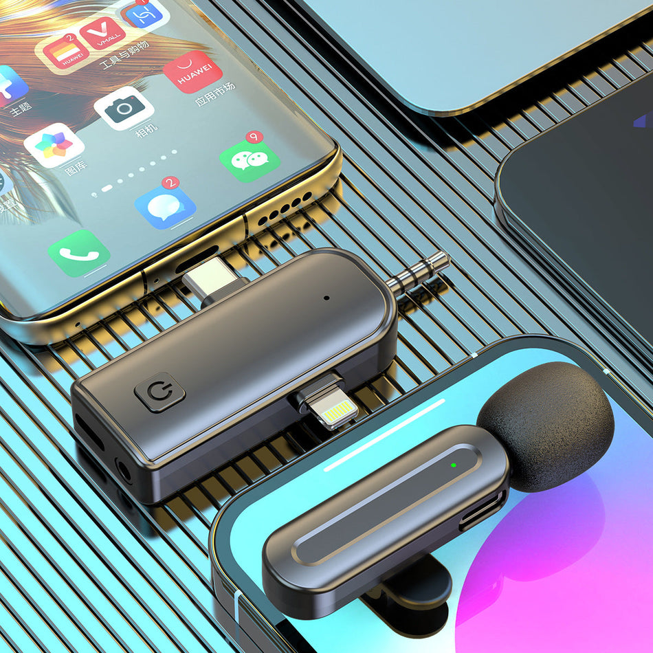 Bluetooth Mini Tie Clip Mic – Wireless Noise-Reducing Mic for