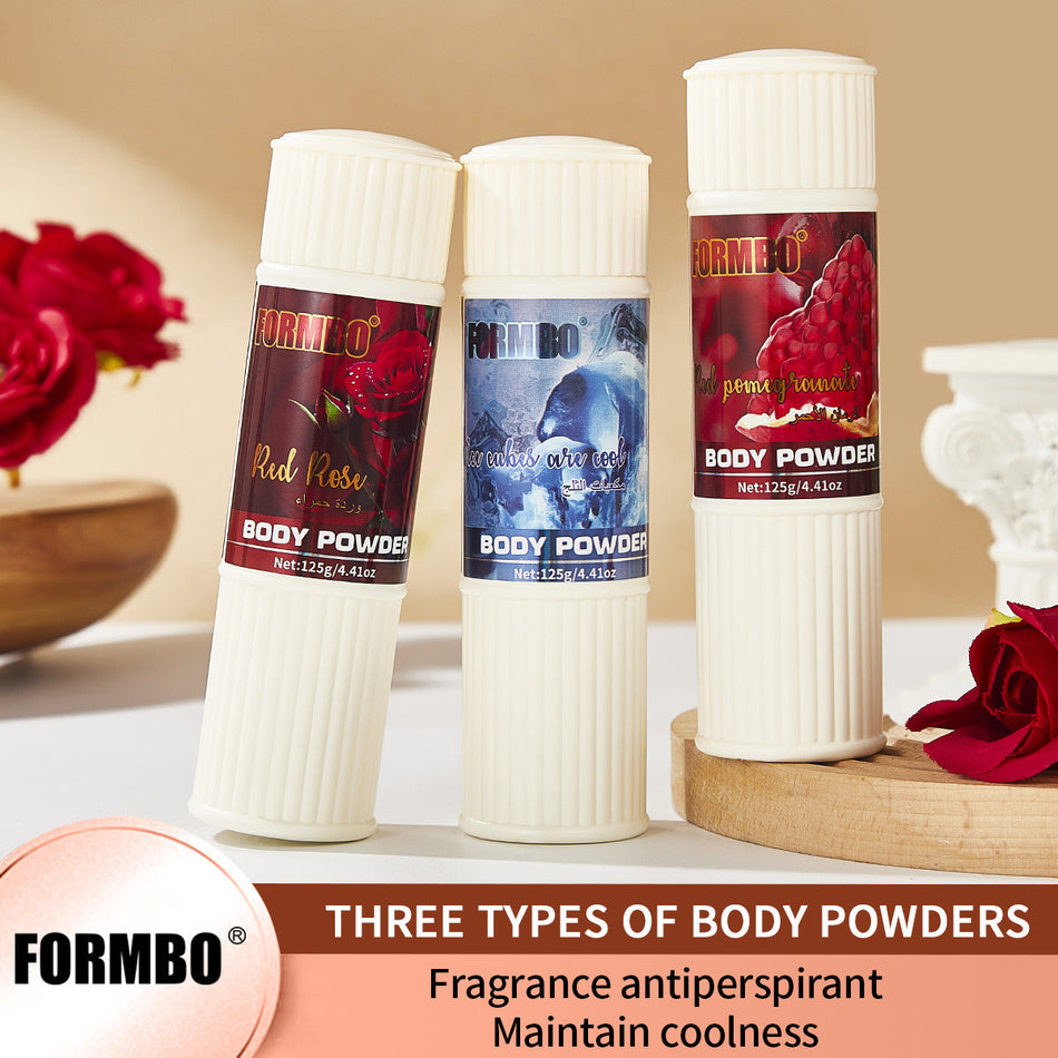 Formbo Rose Body Powder – Unisex, Cooling & Keeps Skin Dry