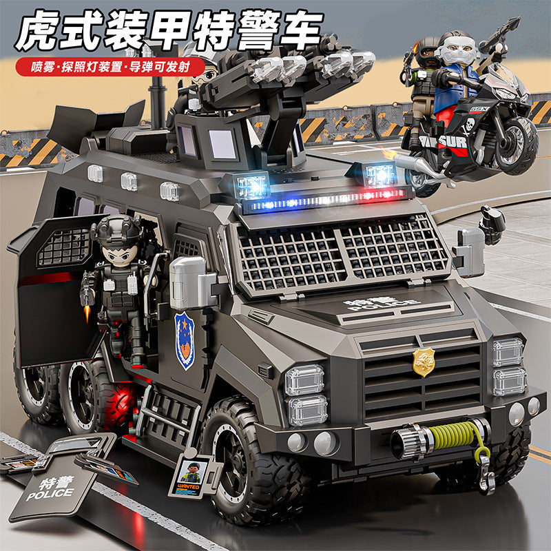 TigerForce X-Armor Police Car – Sound & Light Robot Toy