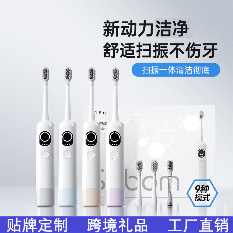 Wireless Electric Toothbrush – Soft-Bristle Vibration for Adults
