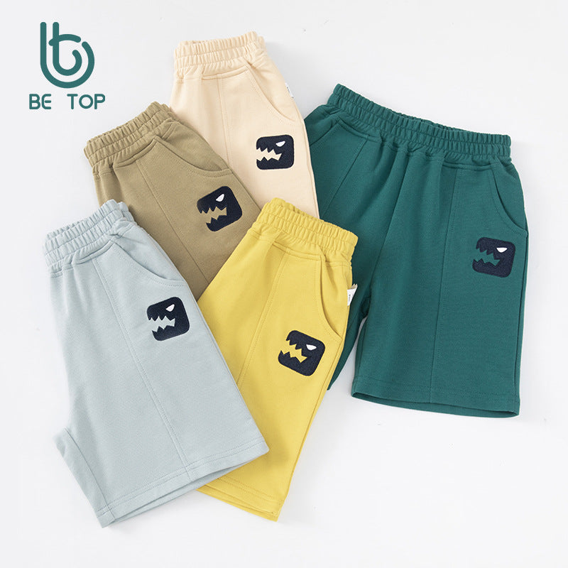 Solid Color Baby Boys Summer Shorts Korean Style Kids Trendy