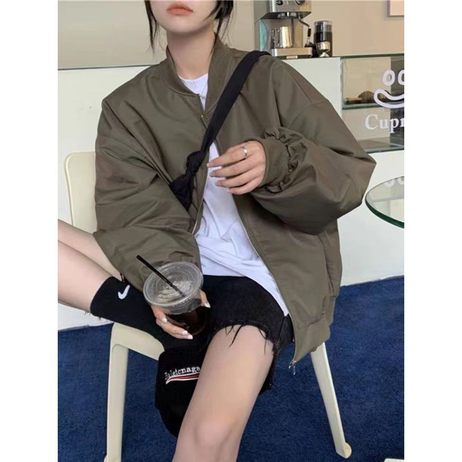 Retro Baseball Jacket for Women