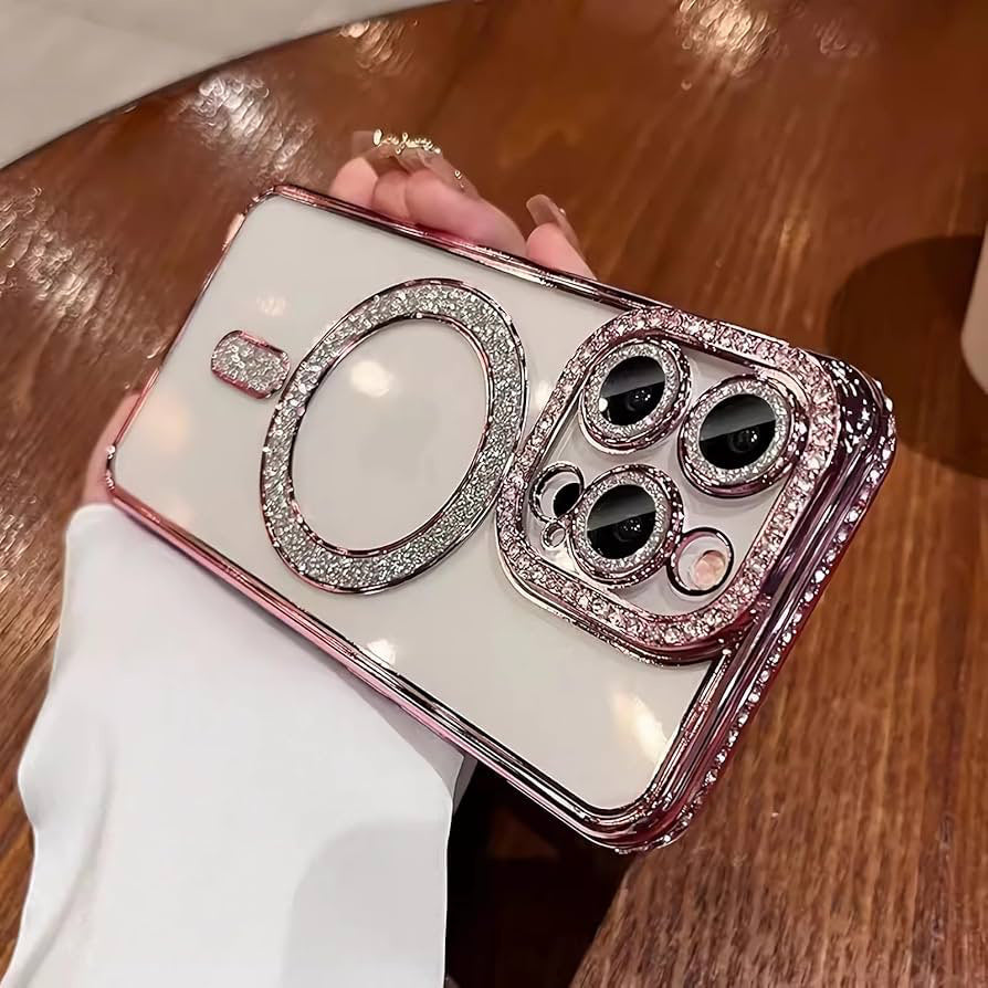 INSTOCK-Glitter Magnetic Rhinestone iPhone Case
