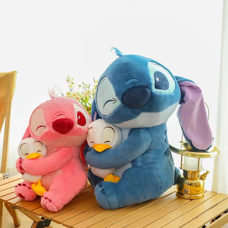 Stitch Hug Duck Plush Toy Large Cute Doll for Kids Gift Fun!