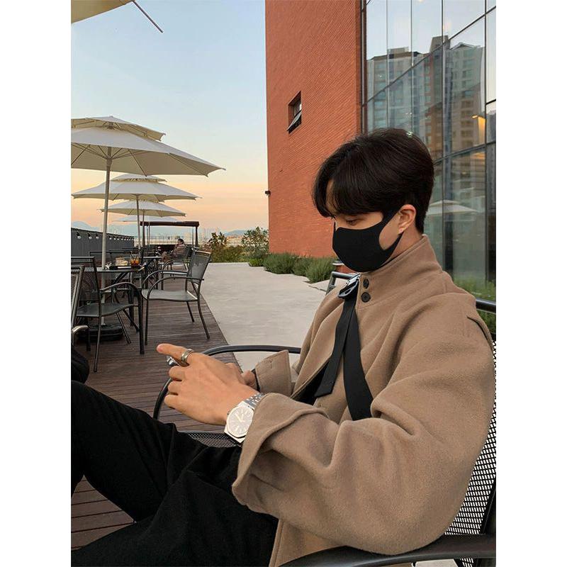 Men’s Korean Style Wool Coat Trendy High-End Spring Autumn