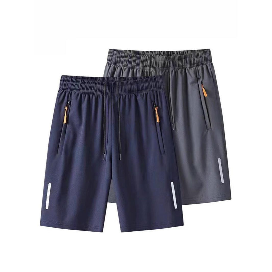 Men’s Summer Ice Silk Knee-Length Quick-Dry Shorts