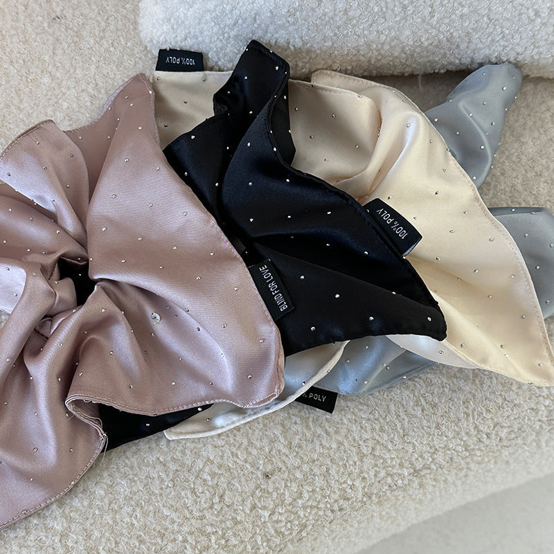 Starry Satin Square Scarf Hair Ring