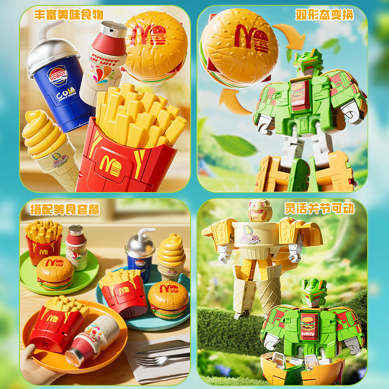 Burger Fries Cola Robot – Transforming Mecha Food Toy