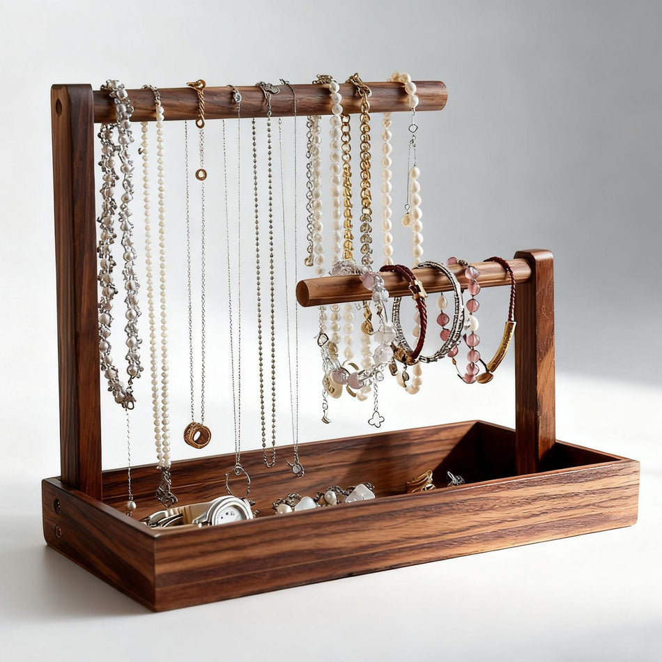 High-End Solid Wood Jewelry & Bracelet Display Box