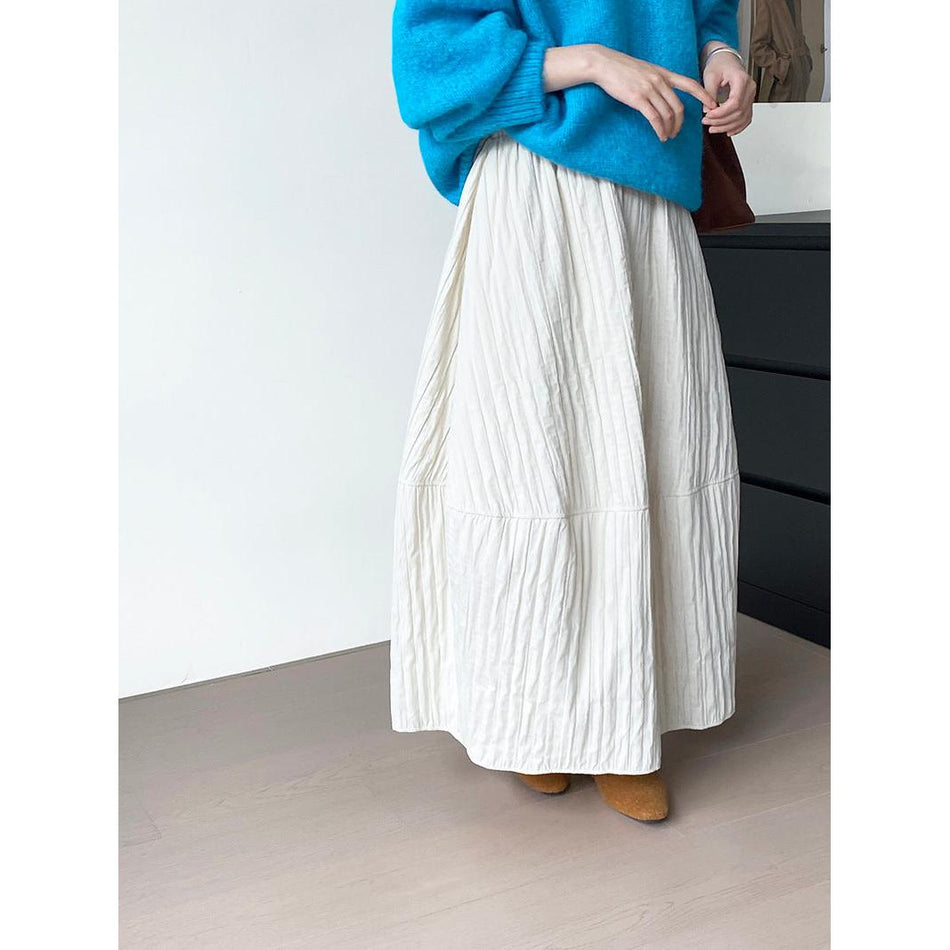 Quilted Cotton Lantern Skirt – Autumn Winter 2026