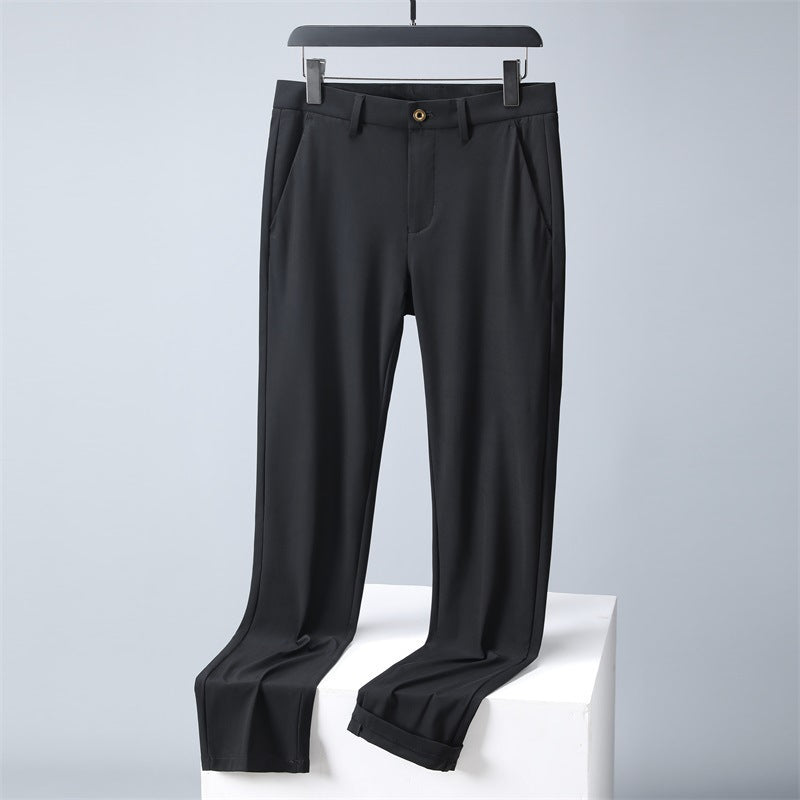 Slim Ice Silk Pants – Korean Style & Cool Comfort