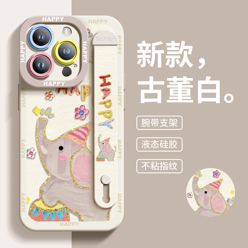 STOCK-Cute Pet iPhone Case – Wristband Grip & Full Cover