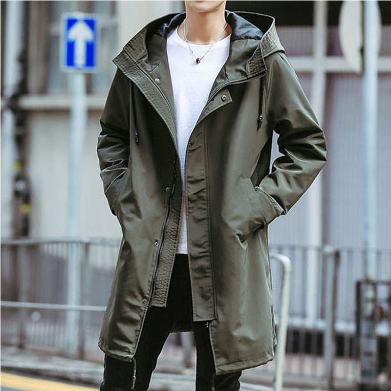 Men’s British Style Mid-Length Trench Coat – Autumn/Winter