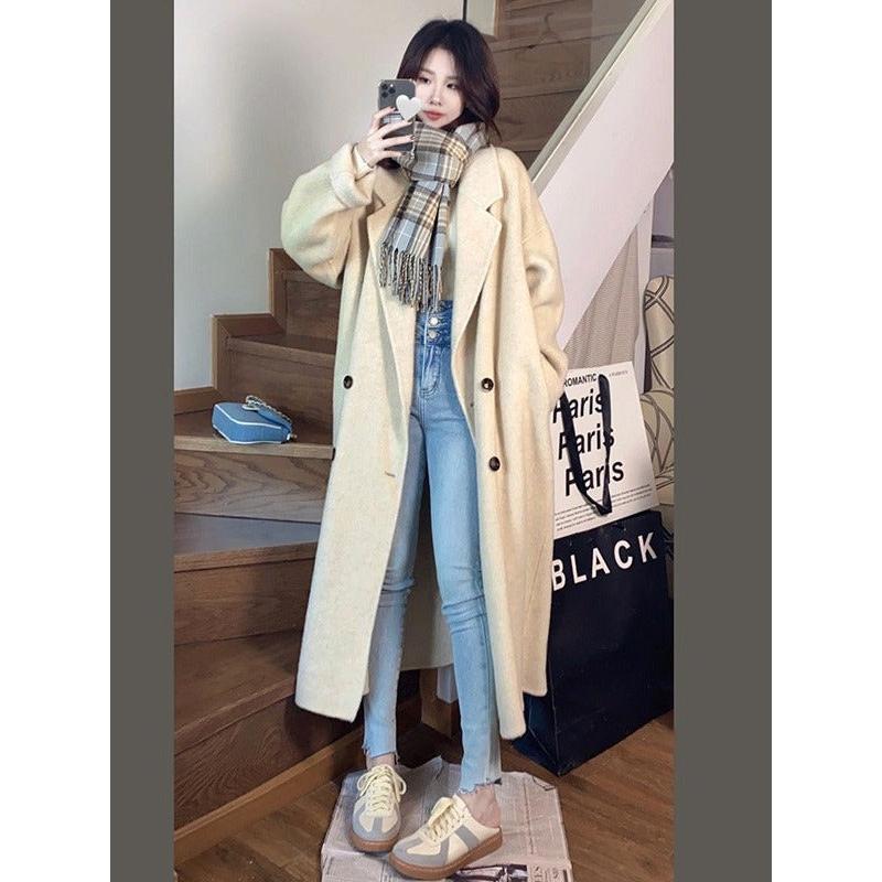 Women’s Hepburn Woolen Mid-Length Coat 2026