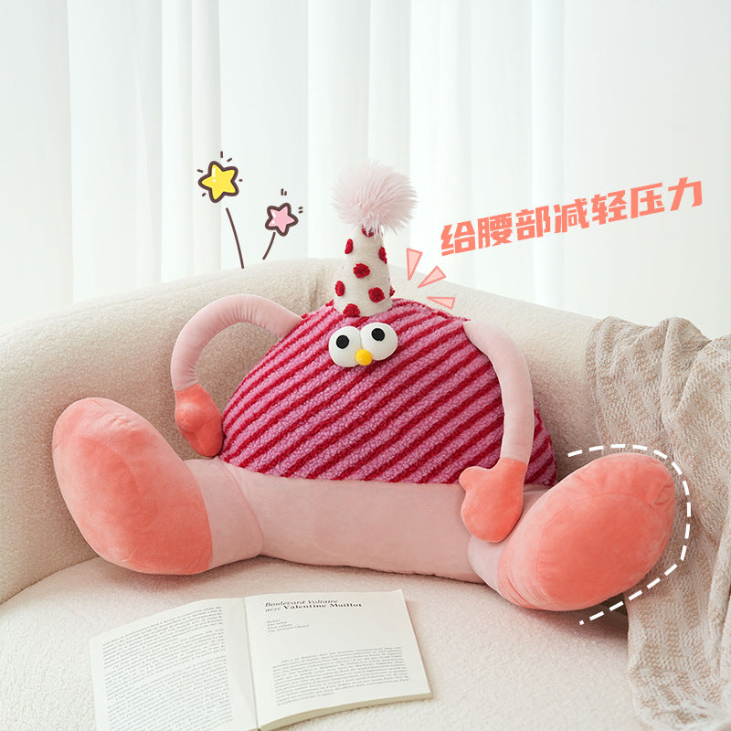 Dopamine Big Foot Monster Cartoon Lambskin Pillow Cushion