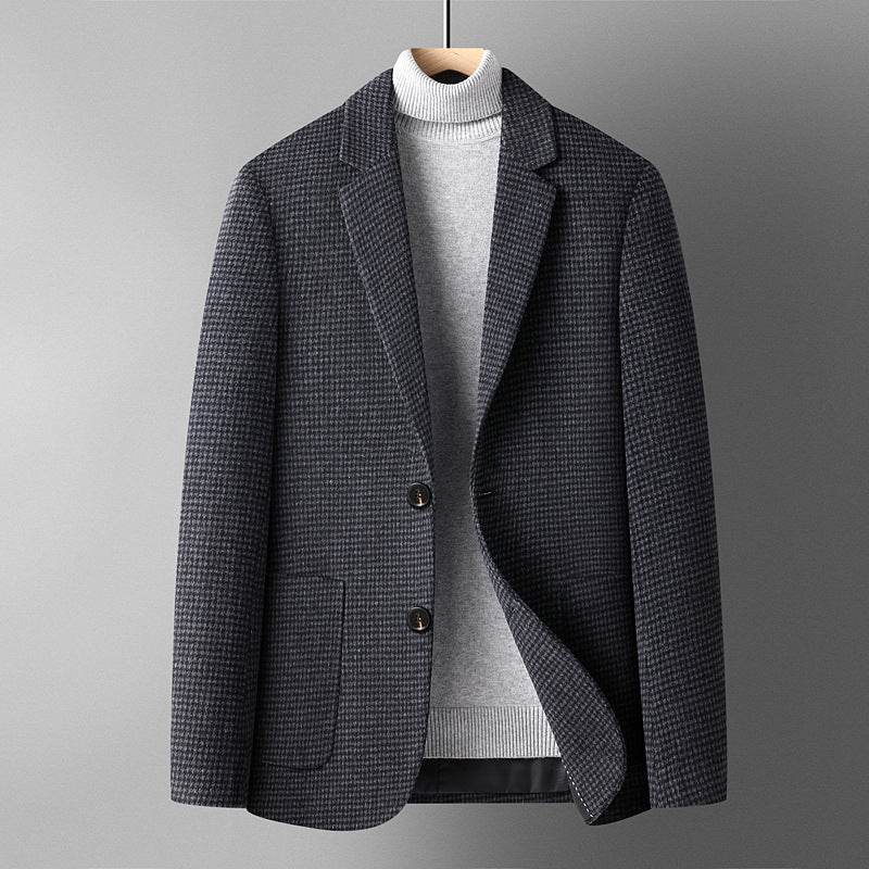 Men’s Cashmere Wool Suit Jacket – Autumn/Winter Short