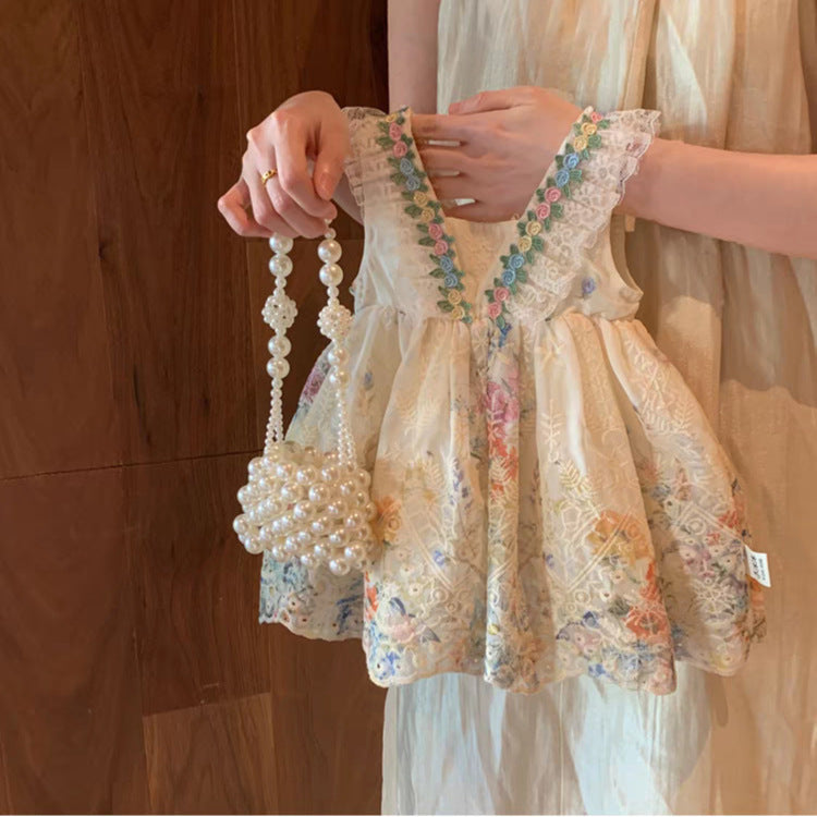 Girls Summer Floral Suspender Princess Dress 2025 – Summer Kids Fashion Nepal | Tudoholic