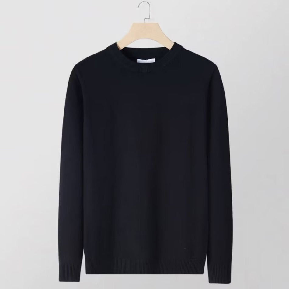 STOCK-Men’s Thin Winter Sweater Youth Round Neck Casual Pullover