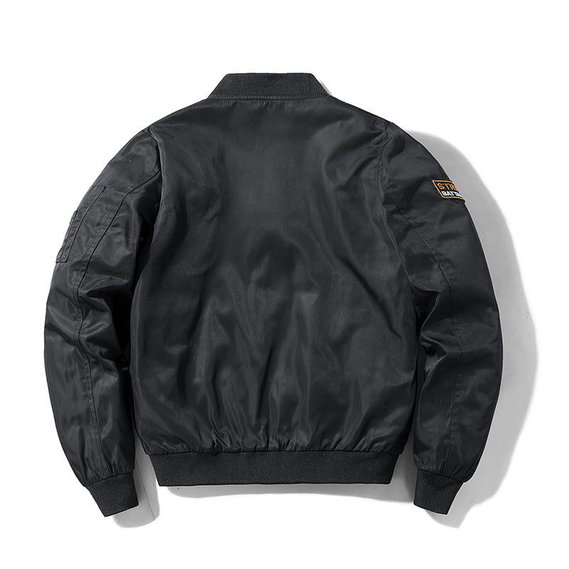 Men’s Reversible Cotton Bomber Jacket Winter Embroidered