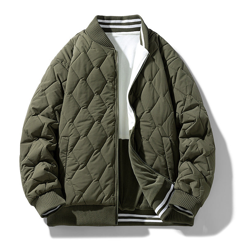 INSTOCK-Men’s Cotton Jacket – Double-Sided Baseball Collar Coat