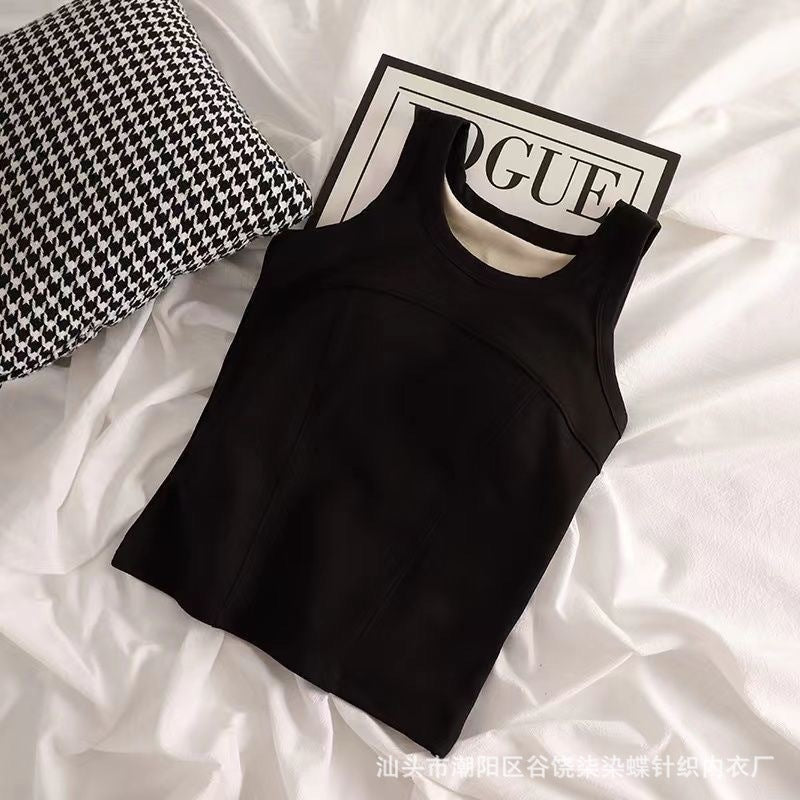 Women's Fleece-Lined Padded Warm Camisole Base Layer Top