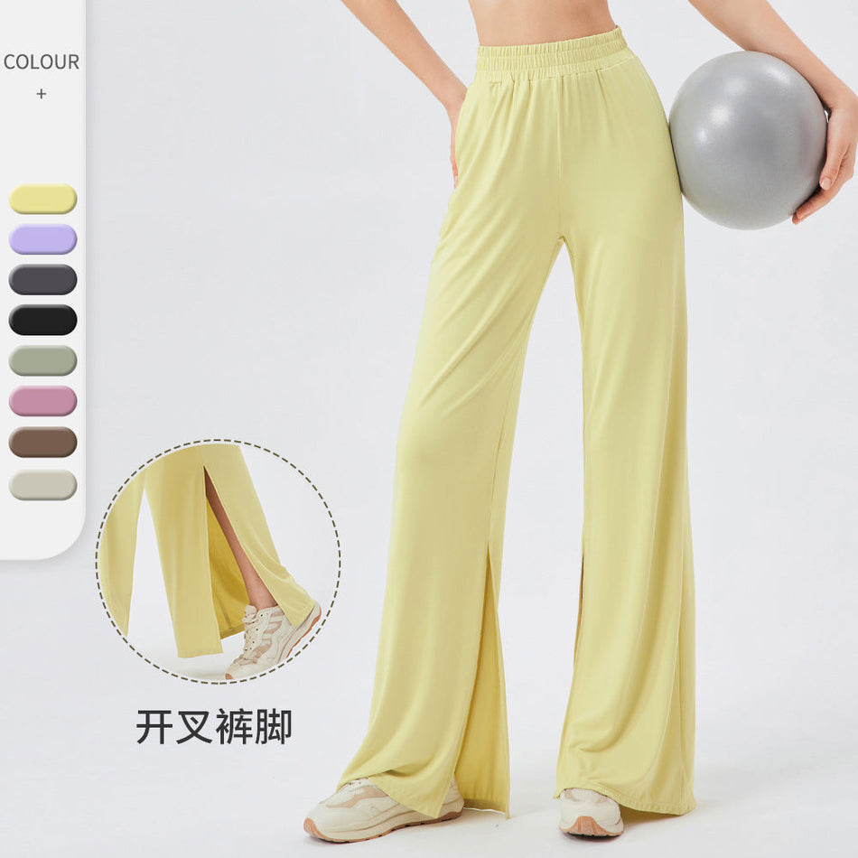 High Waist Split Yoga Pants – Slimming & Breathable