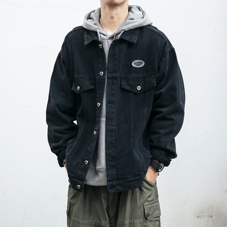 STOCK-Men’s Japanese Vintage Denim Jacket – Autumn Winter